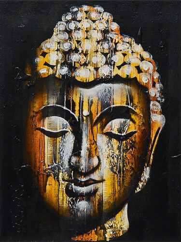 Pittura intitolato "The Path to Wisdom" da Aryawansa Kumarasinghe, Opera d'arte originale, Acrilico Montato su Telaio per ba…