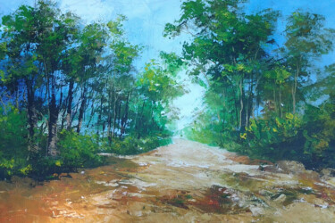 Pittura intitolato "The Road Less trave…" da Aryawansa Kumarasinghe, Opera d'arte originale, Acrilico Montato su Telaio per…