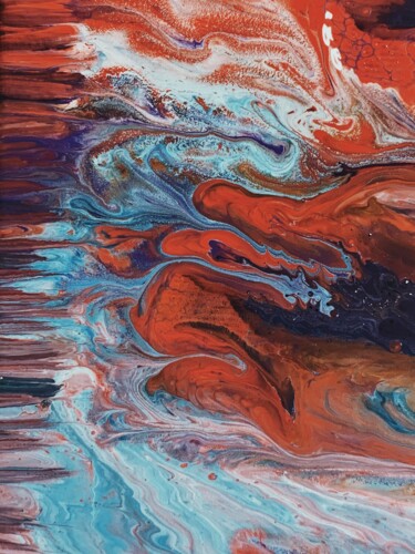 Peinture intitulée "Rainbow Liquid" par Aryeh Dodelson, Œuvre d'art originale, Acrylique