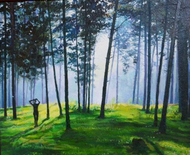 Картина под названием "Туман рассеялся" - Марина Полькина, Подлинное произведение искусства, Масло Установлен на Другая жест…