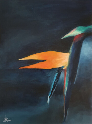 Schilderij getiteld "Oiseaux du paradis" door Arzu Çevikalp, Origineel Kunstwerk, Acryl