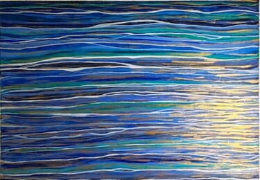 Pittura intitolato "La mer" da As'Art, Opera d'arte originale, Acrilico