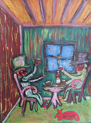 Schilderij getiteld "Prosit copain !!! b…" door As, Origineel Kunstwerk, Acryl