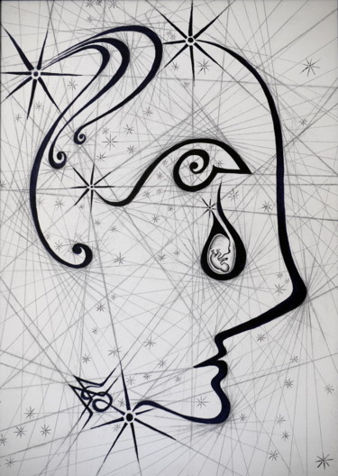 "unhappy woman / mut…" başlıklı Tablo Ahmet Sevki Akagun tarafından, Orijinal sanat, Akrilik