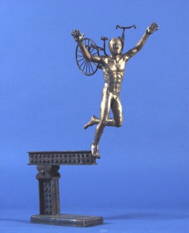 Sculpture intitulée "Le grand saut by As…" par Asaf Lifshitz, Œuvre d'art originale