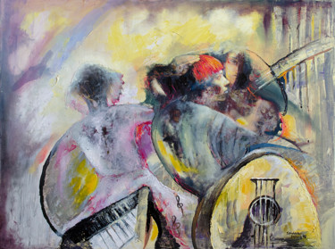 Pintura intitulada "Musical desire II" por Anna Sandecka-Ląkocy, Obras de arte originais, Óleo