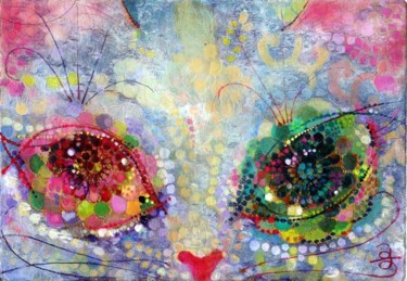 Pintura titulada "cat's eyes02" por Asari Fukushima, Obra de arte original