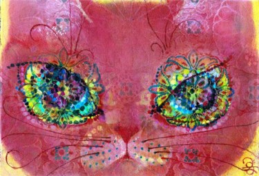 Painting titled "cat's eyes03" by Asari Fukushima, Original Artwork