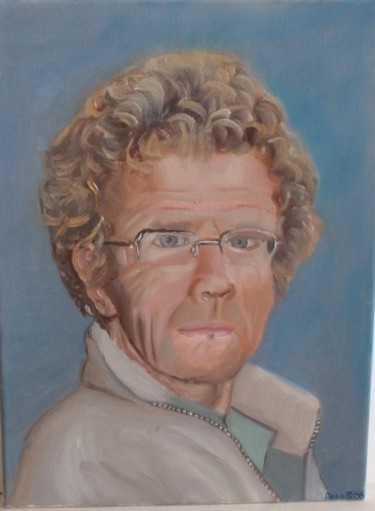 Schilderij getiteld "Portret" door Ria V An Calcar, Origineel Kunstwerk