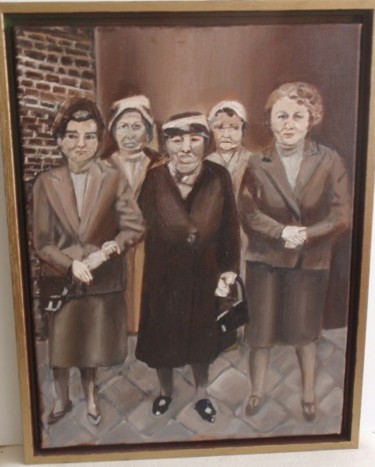 Schilderij getiteld "Vrouwen" door Ria V An Calcar, Origineel Kunstwerk