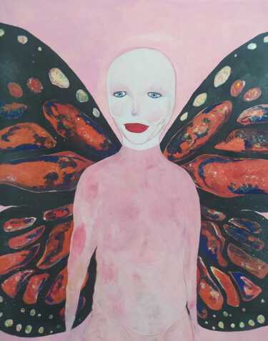 Painting titled "Androgynous" by Aseptic Void, Original Artwork, Acrylic