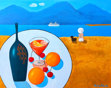 Peinture intitulée "By the sea" par Ash Petr (Ashot Petrosyan), Œuvre d'art originale, Acrylique