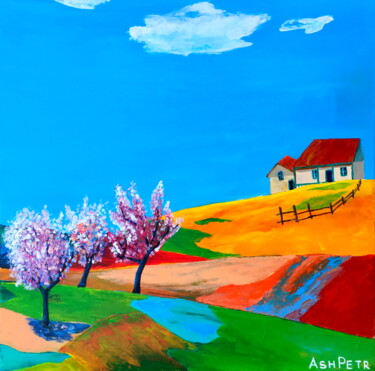 Sunny day Painting titled "Sunny day" by Ash Petr, Original Art, Acrylic