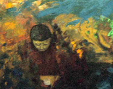 Malarstwo zatytułowany „Man and his drink” autorstwa Asher, Oryginalna praca, Olej