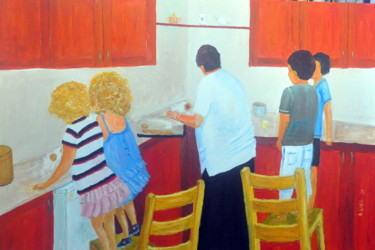 "Cooking class" başlıklı Tablo Asher tarafından, Orijinal sanat, Petrol