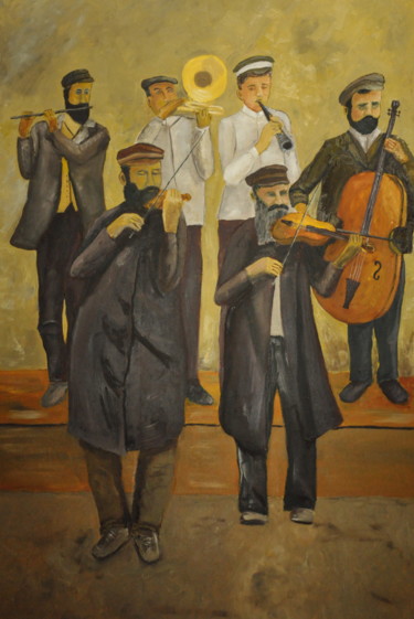 Painting titled "Orchestra" by Asher, Original Artwork, Oil