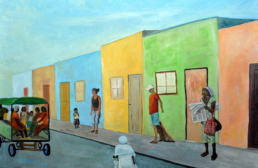 Pintura intitulada "Trinidad-Cuba" por Asher, Obras de arte originais, Óleo