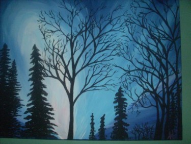 Painting titled "blue mystery" by Ashley Iovine, Original Artwork