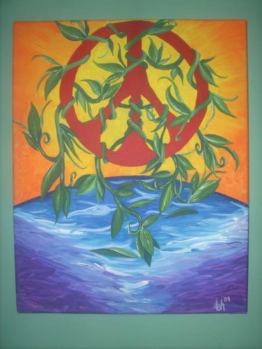 Painting titled "peace dreams" by Ashley Iovine, Original Artwork