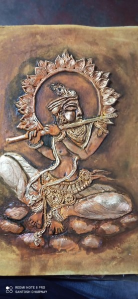 Collages titled "Krishna" by Ab Mehra Batoshiy, Original Artwork, Clay