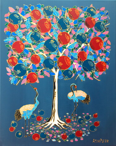 Malerei mit dem Titel "Autumn waltz" von Ashot Petrosyan (Ash Petr), Original-Kunstwerk, Acryl
