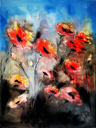 Dibujo titulada "Spring" por Mansoureh Ashrafi, Obra de arte original, Oleo