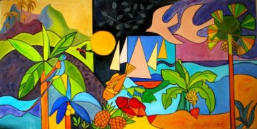 Painting titled "MAURITIUS" by Mich'L Barö, Original Artwork