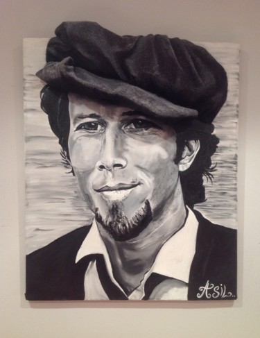 Painting titled "Tom waits" by Asil, Original Artwork, Oil