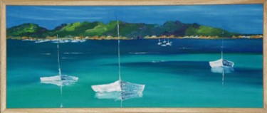 Peinture intitulée "mer du sud" par Annie Sillard, Œuvre d'art originale