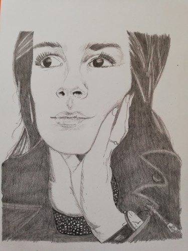 Drawing titled "JU - 18 ans" by Anne Sisun Kermarrec, Original Artwork, Graphite