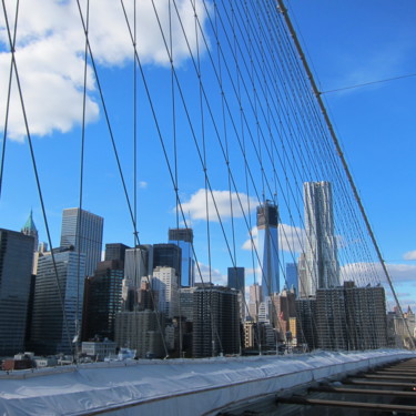 Fotografie mit dem Titel "Brooklyn bridge NYC…" von Anne Sisun Kermarrec, Original-Kunstwerk