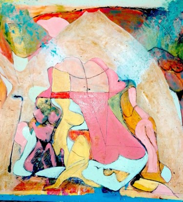 Peinture intitulée "damier2.jpg" par Asja Saüler, Œuvre d'art originale, Émail