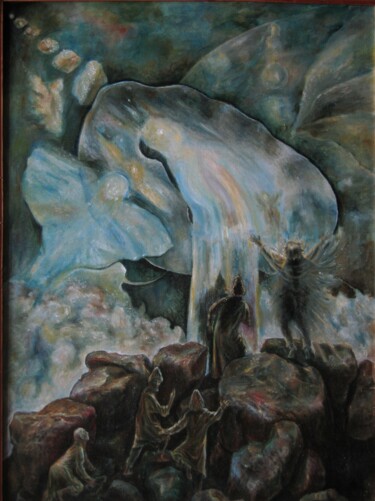 Pittura intitolato "Зеркало" da Askar Karimov, Opera d'arte originale, Olio
