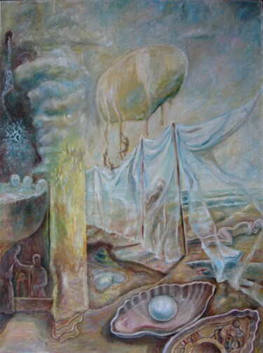 Painting titled "Жемчужина" by Askar Karimov, Original Artwork, Oil