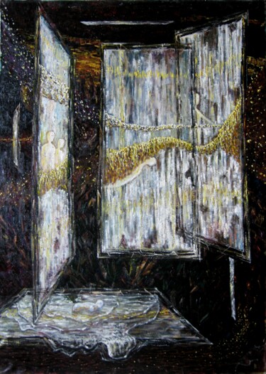 Ζωγραφική με τίτλο "Зазеркалье" από Аскар Каримов, Αυθεντικά έργα τέχνης, Λάδι