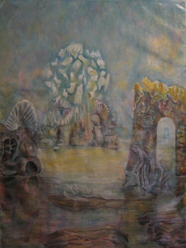Картина под названием "утренний сон" - Аскар Каримов, Подлинное произведение искусства, Масло