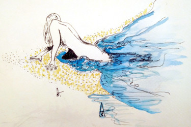 Drawing titled "Out of water." by Askew Mind, Original Artwork, Ink