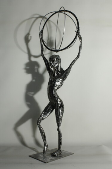 Skulptur mit dem Titel "The Mighty Atlas" von Aslan Selçuk Arık, Original-Kunstwerk, Metalle