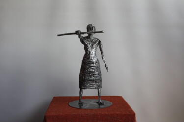 Skulptur mit dem Titel "Zaqar The Dream God" von Aslan Selçuk Arık, Original-Kunstwerk, Metalle