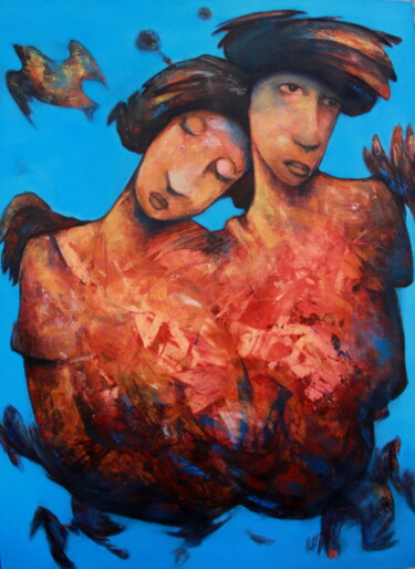 Painting titled "UNTD-10" by Aslan Ünsal, Original Artwork, Acrylic