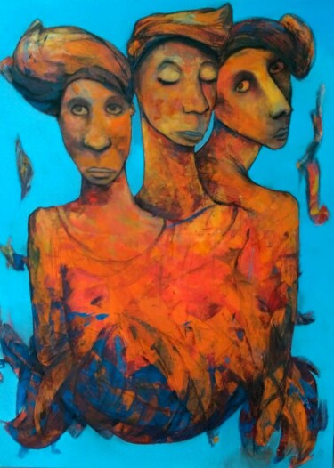 Painting titled "UNTD-12" by Aslan Ünsal, Original Artwork, Acrylic