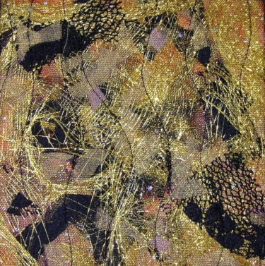 Textile Art titled "Ombres dansant 1.jpg" by Jean Pierre Avonts-Saint-Lager, Original Artwork, Fabric Mounted on Cardboard