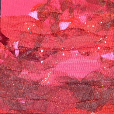 Textielkunst getiteld "Rouge.jpg" door Jean Pierre Avonts-Saint-Lager, Origineel Kunstwerk, Textiel