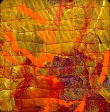 Art textile intitulée "Flammes.jpg" par Jean Pierre Avonts-Saint-Lager, Œuvre d'art originale, Textiles