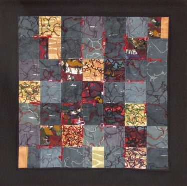 Art textile intitulée "Clefs rouges.jpg" par Jean Pierre Avonts-Saint-Lager, Œuvre d'art originale, Textiles