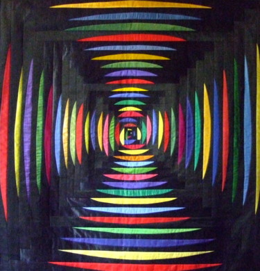 Textile Art με τίτλο "Vibrations" από Jean Pierre Avonts-Saint-Lager, Αυθεντικά έργα τέχνης, Ύφασμα