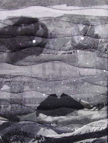Art textile intitulée "Masque 1" par Jean Pierre Avonts-Saint-Lager, Œuvre d'art originale, Tissu Monté sur Carton