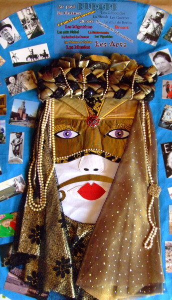 纺织艺术 标题为“Europe, masque véni…” 由Jean Pierre Avonts-Saint-Lager, 原创艺术品, 布