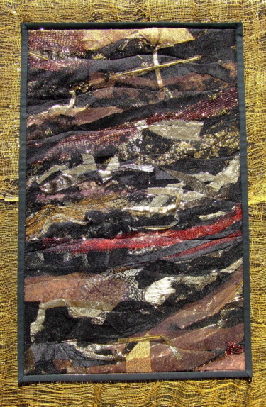Textile Art titled "STRATES" by Jean Pierre Avonts-Saint-Lager, Original Artwork, Fabric