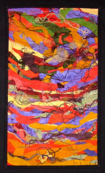 Arte têxtil intitulada "TOURBILLONS" por Jean Pierre Avonts-Saint-Lager, Obras de arte originais, Tecido